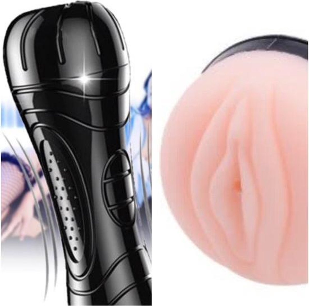 Masturbator - Kunstvagina - Roze Vagina - Instelbare Vibratie - Masturbator voor Mannen - Realistische Interne Structuur