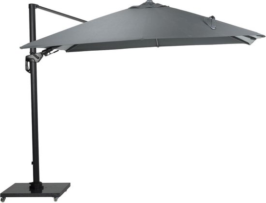 Foto: Garden impressions hawaii lumen zweefparasol 300 x 300 carbon black donkergrijs