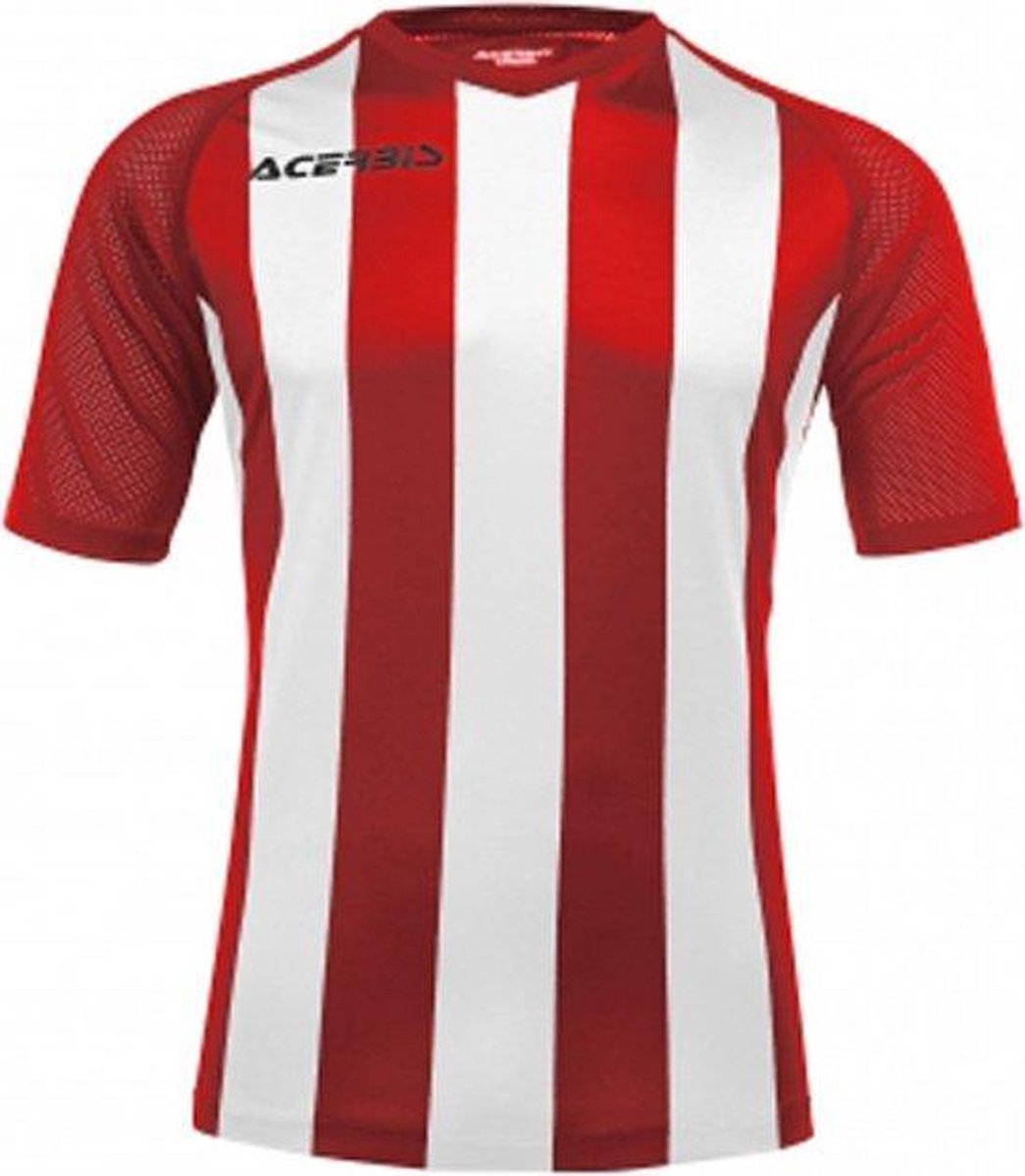 Acerbis Sports JOHAN STRIPED S/SL JERSEY (Sportshirt) RED/WHITE L
