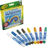 Crayola - 8 Wasbare Raamstiften - Tekenen op Gespiegelde Oppervlakken