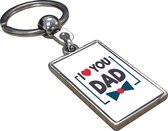 I Love You Dad - Sleutelhanger - Cadeau - Verjaardag - Kerst - Kado - Valentijn  - Vaderdag - Vaderdag cadeautje - Vaderdag cadeau voor papa