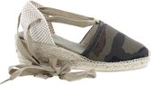 Toni Pons Valencia-CM Dames Espadrilles Caqui Camouflage | Groen | Canvas | Maat 40