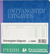 5x Standaard register Ontvangsten - Uitgaven - 80 blad - Nederlandstalig