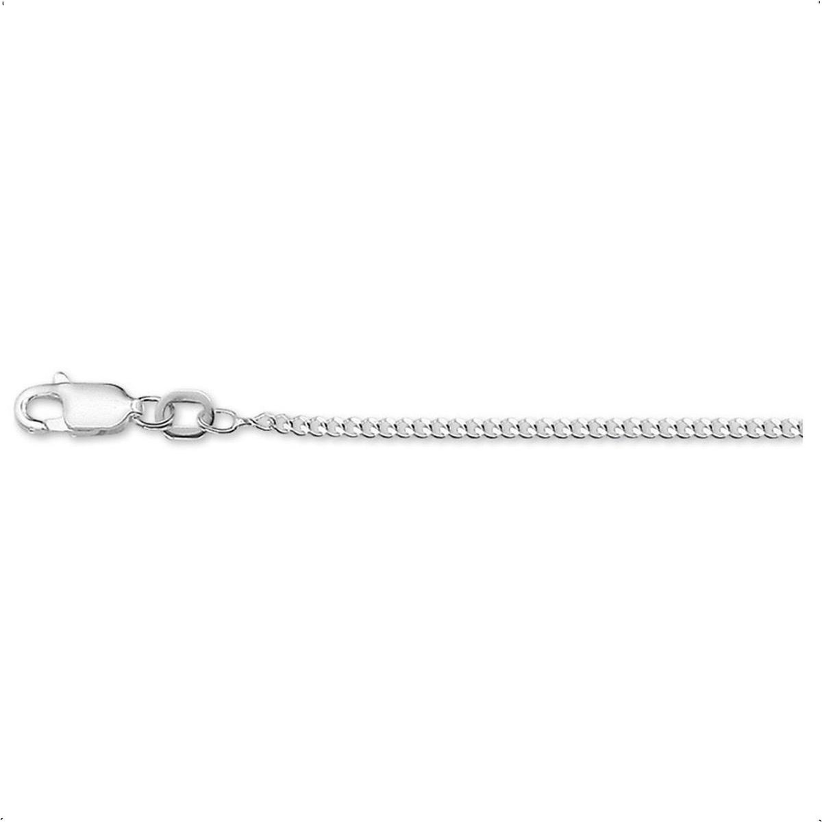 YO&NO - Ketting Dames - Gourmet - 1,8 mm - 45cm - Sieraden Vrouw - Zilver 925 - Gerhodineerd