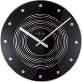 NeXtime Concentric - Wandklok / Slingerklok - Glas - Rond -  Ø 35 cm -  Zwart