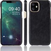 Luxueuze hardcase met leer bekleed voor iPhone 11 Pro 5.8 inch - Zwart