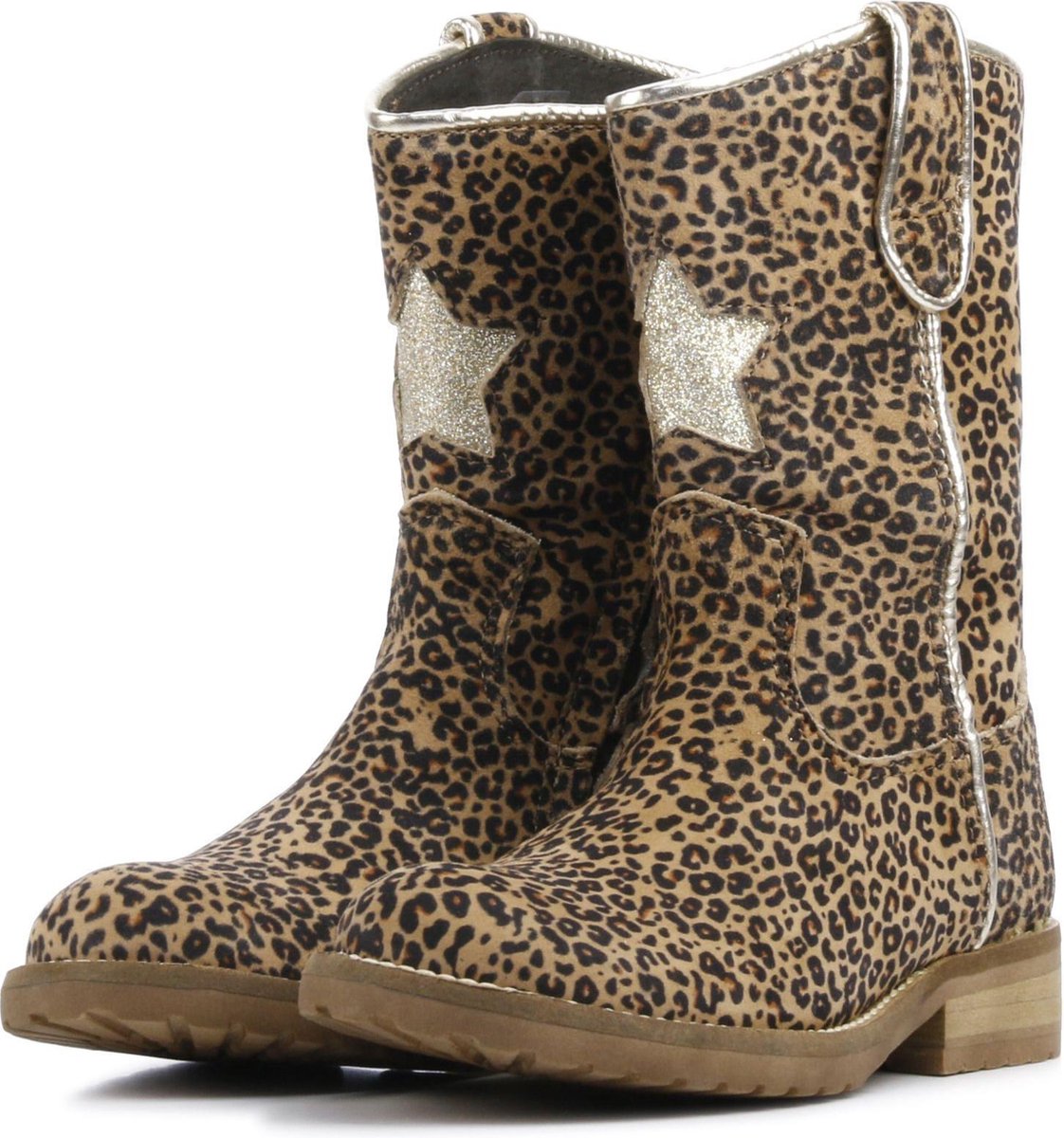HIP Shoe Style Meisjes Enkellaarsjes Panterprint - Beige - Maat 30 | bol.com