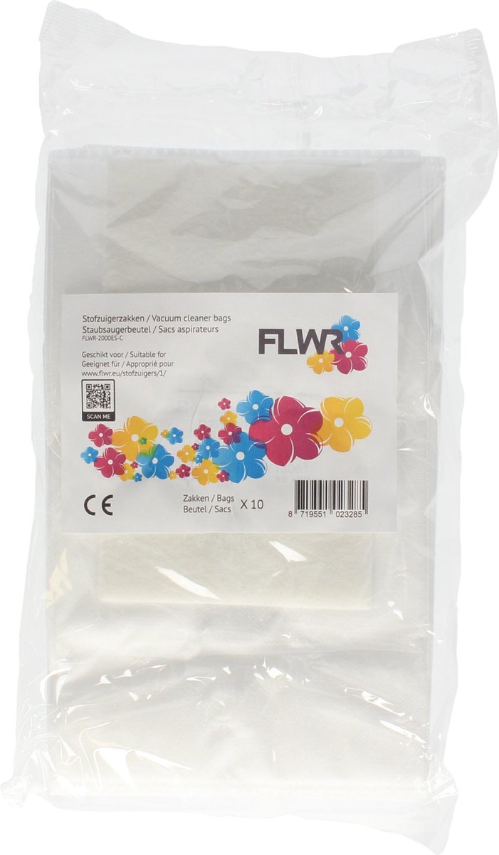 FLWR Stofzuigzak 2000ES-C - 10 stofzuigerzakken voor universeel gebruik