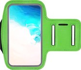 ADEL Sportarmband 5.5 Inch Microfiber Hoesje Geschikt voor Xiaomi Mi Note 10 - Groen