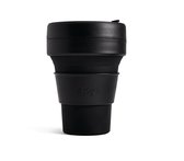 Stojo Pocket Brooklyn Cup - Beker - Opvouwbare koffiebeker - Herbruikbaar 355 ml - Ink Zwart