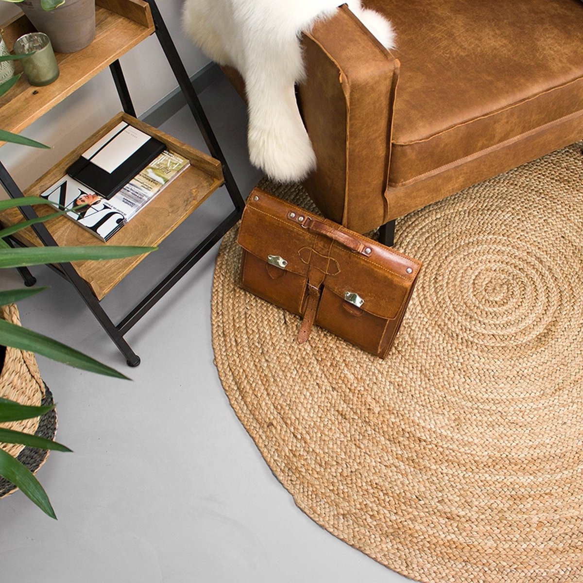 NATURL. Jute vloerkleed - Fair Rond Naturel - Ø 150cm