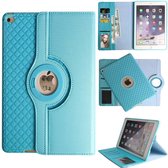 P.C.K. Luxe Hoesje/Boekhoesje/Bookcover/Pasjes/draaibaar lichtblauw geschikt voor Apple iPad MINI 4 & MINI 5 MET PEN EN GLASFOLIE