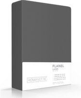 Romanette flanellen laken - Antraciet - 1-persoons (150x250 cm)