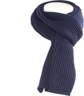 TRESANTI sjaal - Katoenen sjaal - Geribde sjaal - Navy sjaal