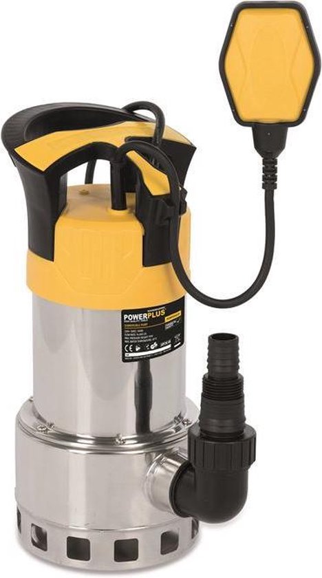 Powerplus POWXG9535 Dompelpomp/Waterpomp - 900W - 14000l/h -  Roestvrijstalenbehuizing - Voor schoon en vervuild water - Incl. vlotter