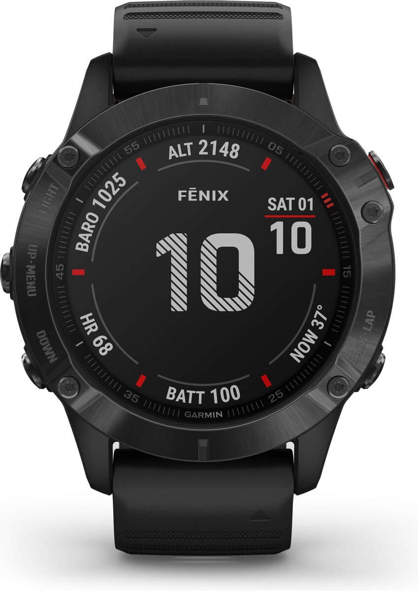Garmin Fenix 6 PRO Multisport Smartwatch - Geavanceerde GPS Tracker - Multisport - 14 dagen batterij - Zwart - Garmin