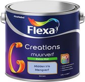 Flexa Creations Muurverf - Extra Mat - Mengkleuren Collectie - Midden Iris - 2,5 liter