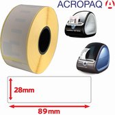 Dymo 99010 Compatible labels 89x28mm - 260 labels - Permanent - Wit