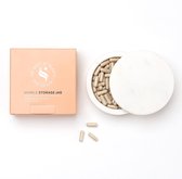 Skin for Skin - marmeren bewaarpot - opberg pot - echt marmer - bewaarplek voor supplementen