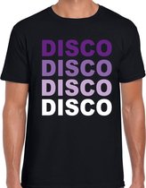 Disco feest t-shirt zwart voor heren M