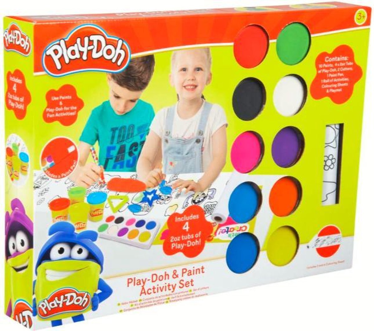 Play-Doh Verfset met 4 Potjes Klei