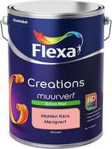 Flexa Creations Muurverf - Extra Mat - Mengkleuren Collectie - Midden Kers  - 5 liter