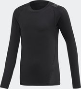 adidas YB Alphaskin Sport Longsleeve Kids Sportshirt - Black - Maat 128