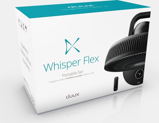 Whisper Flex Smart Ventilator Zwart - Fluisterstil - WiFi en App - 26 standen - Energiezuinig