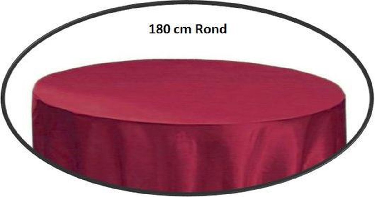 liefde maat Tektonisch L'intérieur & Moi Tafellaken rond - 180 CM - Bordeaux rood | bol.com