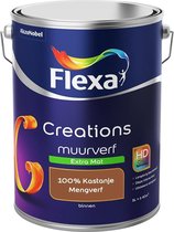 Flexa Creations Muurverf - Extra Mat - Mengkleuren Collectie - 100% Kastanje  - 5 liter