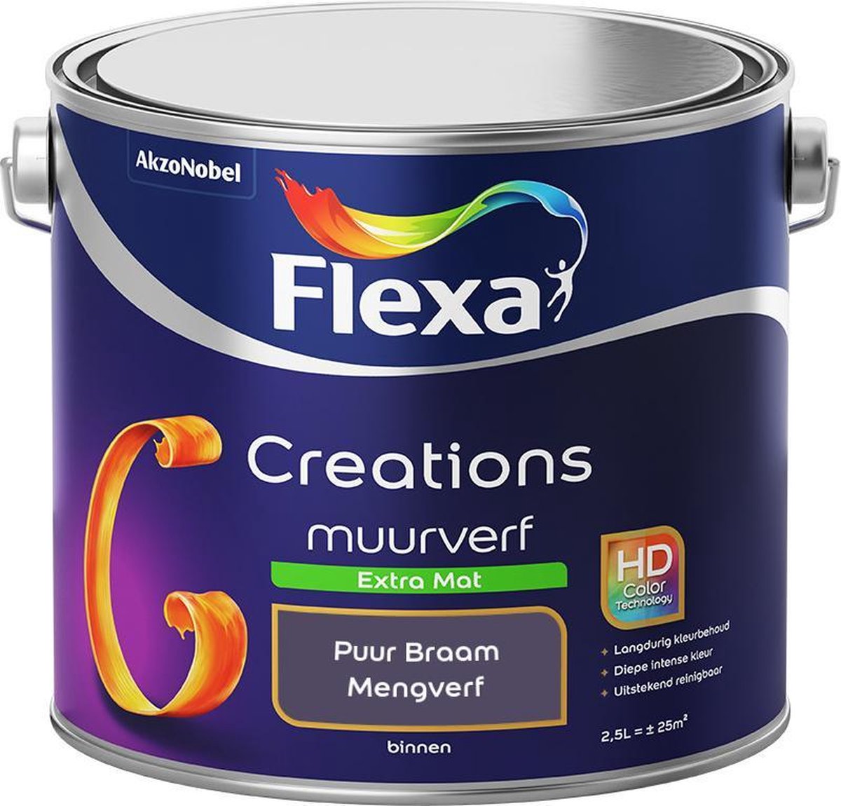 Flexa Creations Muurverf - Extra Mat - Mengkleuren Collectie - Puur Braam - 2,5 liter