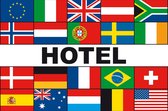 Meerlandenvlag hotel - 100 x 150 cm - Polyester