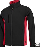 Tricorp Soft Shell Jack Bi-Color - Workwear - 402002 - Zwart-Rood - maat M