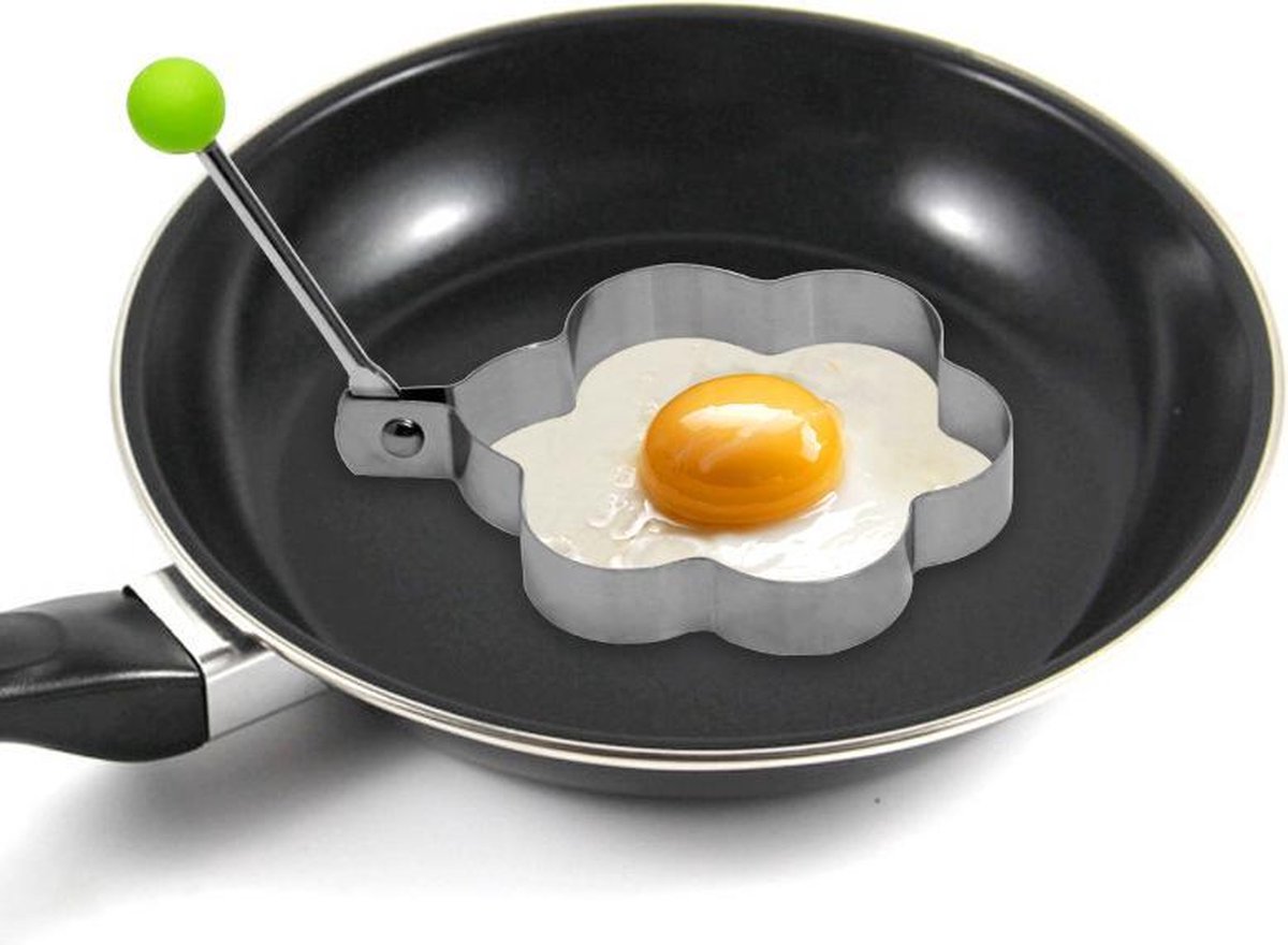 Veranderlijk Doorzichtig Ham Ei vormpjes pan | ei bakken vorm |Eenvoudig ei bakken in een vorm | set van  3 vormpjes... | bol.com