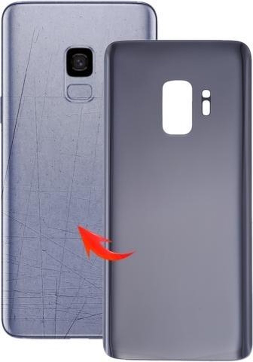 Samsung Galaxy S9 Back Cover Glas / Glasplaat Achterkant + Plakstrip|Grijs / Grey|G960|Reparatie onderdeel