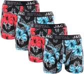 J&C Underwear heren boxershorts | Promopakket Rose mallow | MAAT L | 4-pack