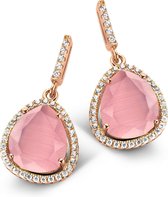 Bijoux Velini -EA6302PR - Boucles d'oreilles -925 Argent rosé -Colored Cubic Zirconia