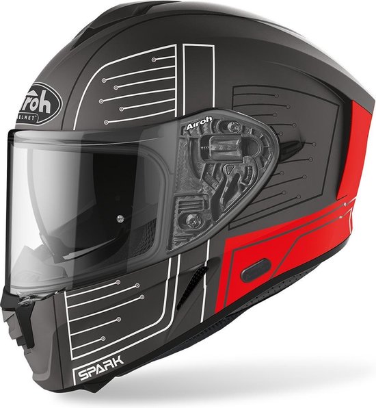 Airoh Spark Cyrcuit Red Matt Full Face Helmet XL