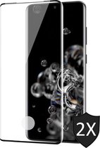 Screenprotector geschikt voor Samsung S20 Ultra - Full Screen Protector Glas - 2 Stuks