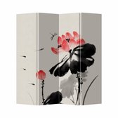 Fine Asianliving Chinees Kamerscherm Oosters Scheidingswand B160xH180cm 4 Panelen Lotus