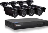 CCTV DVR Kit Beveiligingscamera Plug en Play camerasysteem  - 4 camera's ZWART