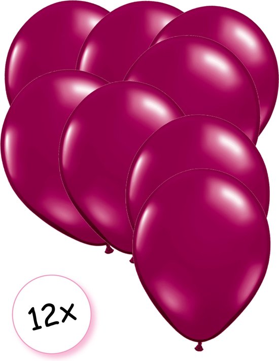 Ballonnen Fuchsia 12 stuks 27 cm