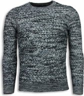 Gebreide Heren Trui - Color Trui Long Sleeve - Grijs