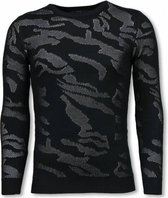 3D Camouflage Patroon Trui - Neon Pullover - Wit
