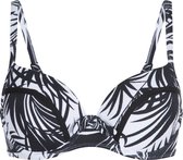 LingaDore - Eivi Voorgevormde Bikinitop - maat 42B - Wit Zwart