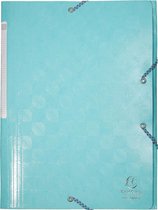 Exacompta elastomap 1928 met 3 kleppen, ft A4, met rugetiket, blauw