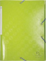 Exacompta elastomap 1928 met 3 kleppen, ft A4, met rugetiket, anijsgroen