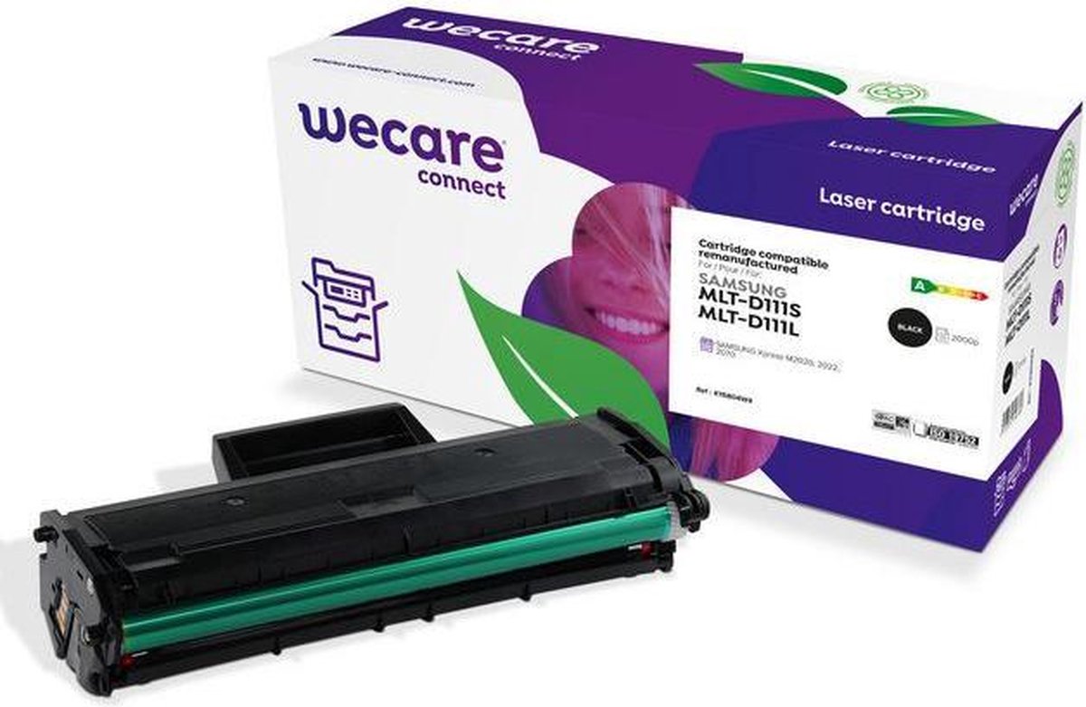 Wecare Gereviseerde Toner, Compatibel met Samsung MLT-D111S, Zwart - weCare