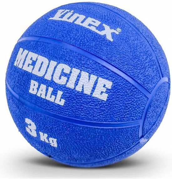 Vinex Robuuste Medicijnbal - Medicine bal - Rubber - Blauw - 3 kg