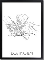 DesignClaud Doetinchem Plattegrond poster A4 poster (21x29,7cm)